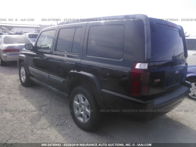 1J8HH48P17C691545 - 2007 JEEP COMMANDER BLACK photo 3