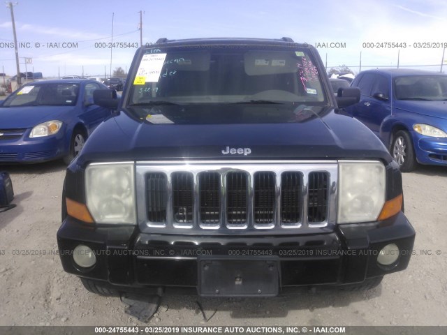 1J8HH48P17C691545 - 2007 JEEP COMMANDER BLACK photo 6