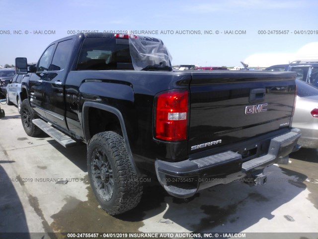 1GT12UE83GF190405 - 2016 GMC SIERRA K2500 DENALI BLACK photo 3