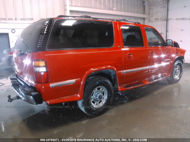 3GKGK26G32G208935 - 2002 GMC YUKON XL K2500 RED photo 4