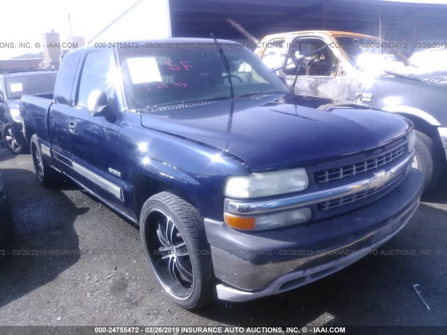 2GCEC19V221381469 - 2002 CHEVROLET SILVERADO C1500 BLUE photo 1