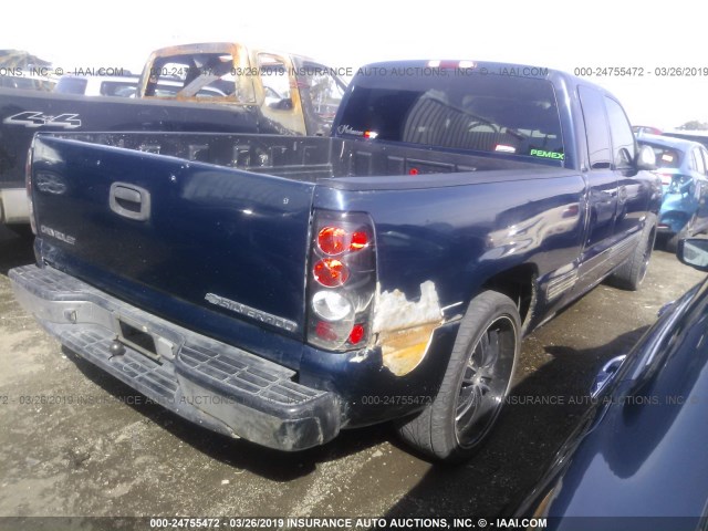 2GCEC19V221381469 - 2002 CHEVROLET SILVERADO C1500 BLUE photo 4