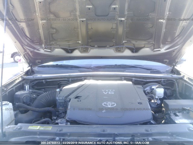 3TMLU4EN1EM140737 - 2014 TOYOTA TACOMA DOUBLE CAB 棕色 照片 10