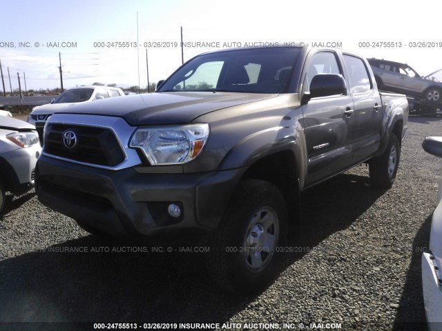 3TMLU4EN1EM140737 - 2014 TOYOTA TACOMA DOUBLE CAB 棕色 照片 2