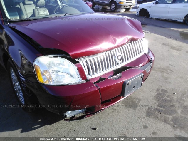 1MEFM42106G618560 - 2006 MERCURY MONTEGO PREMIER RED photo 6