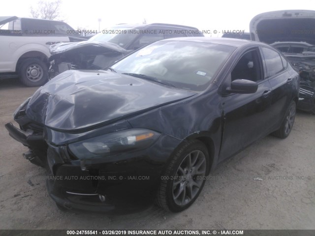 1C3CDFBB7FD111461 - 2015 DODGE DART SXT BLACK photo 2