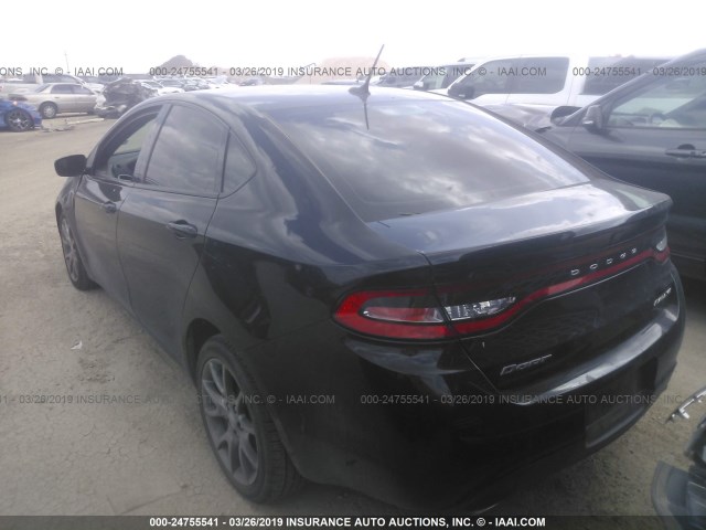 1C3CDFBB7FD111461 - 2015 DODGE DART SXT BLACK photo 3