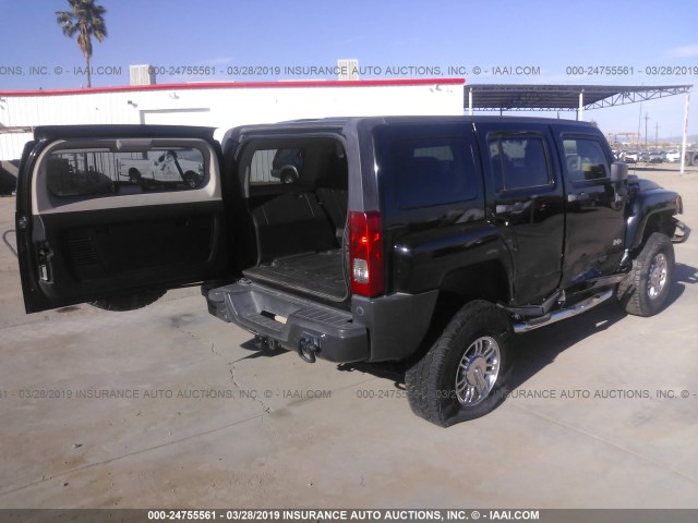 5GTDN13EX78130940 - 2007 HUMMER H3 BLACK photo 4