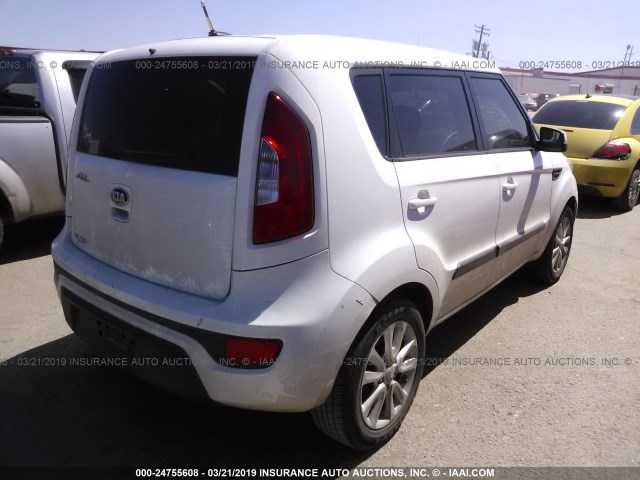 KNDJT2A62D7758574 - 2013 KIA SOUL +/!/SPORT WHITE photo 4