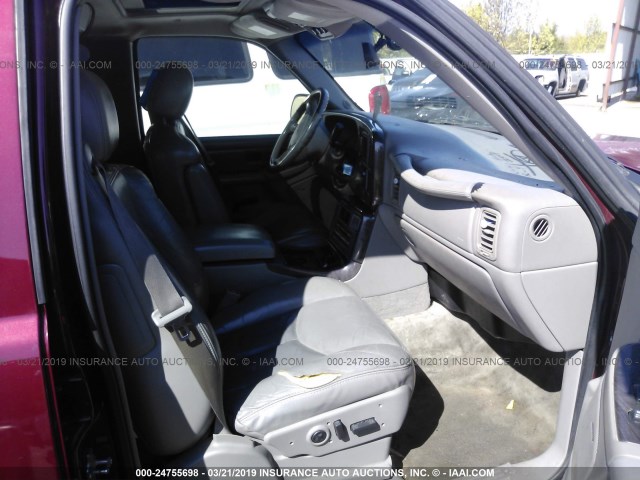 1GKEK63U54J231241 - 2004 GMC YUKON DENALI MAROON photo 5