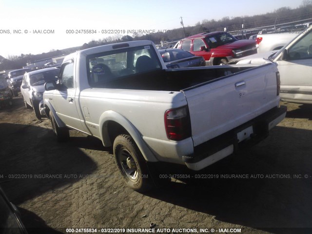 1FTYR10UX3TA25685 - 2003 FORD RANGER WHITE photo 3