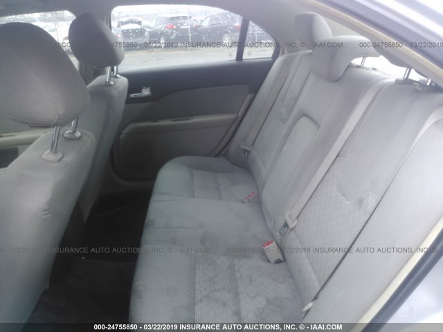 3FAHP0GA7BR138155 - 2011 FORD FUSION S SILVER photo 8