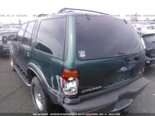 1FMZU73E0YZB88243 - 2000 FORD EXPLORER XLT GREEN photo 3