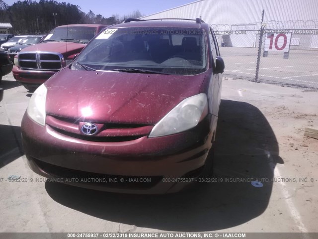 5TDZA23C06S552772 - 2006 TOYOTA SIENNA CE/LE RED photo 6