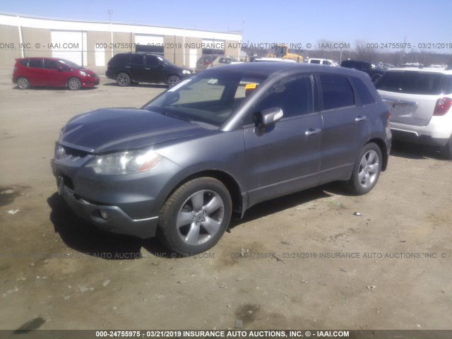 5J8TB18558A016392 - 2008 ACURA RDX TECHNOLOGY GRAY photo 2