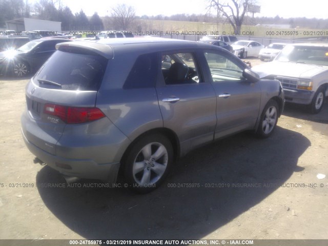 5J8TB18558A016392 - 2008 ACURA RDX TECHNOLOGY GRAY photo 4