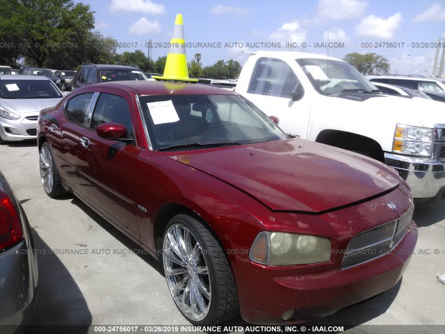 2B3KA53H76H172956 - 2006 DODGE CHARGER R/T RED photo 1