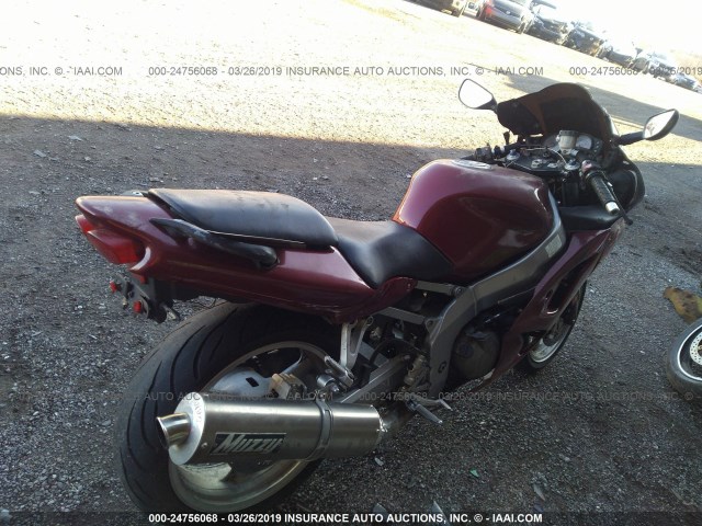 JKAZX4J116A060738 - 2006 KAWASAKI ZX600 J1 RED photo 4