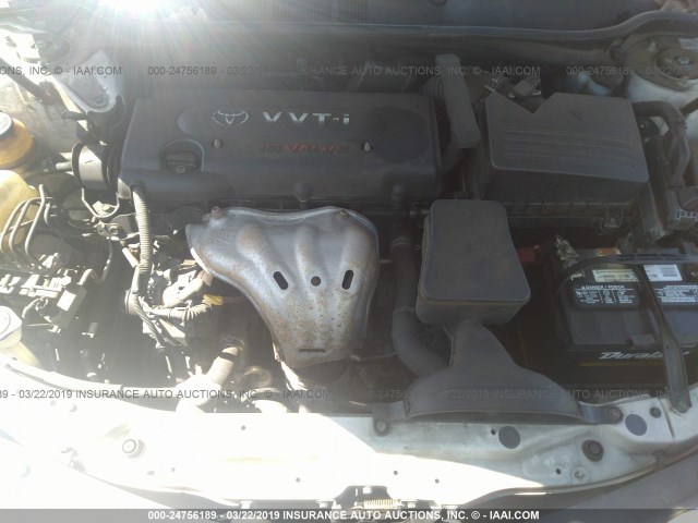 4T1BE46K48U739995 - 2008 TOYOTA CAMRY CE/LE/XLE/SE WHITE photo 10