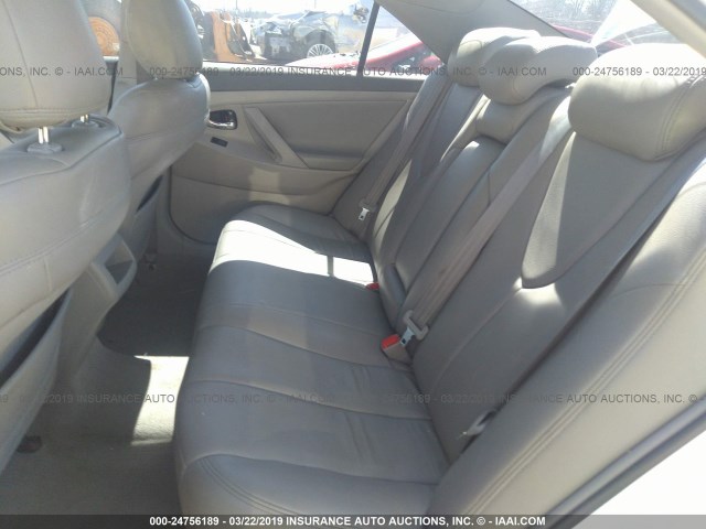 4T1BE46K48U739995 - 2008 TOYOTA CAMRY CE/LE/XLE/SE WHITE photo 8