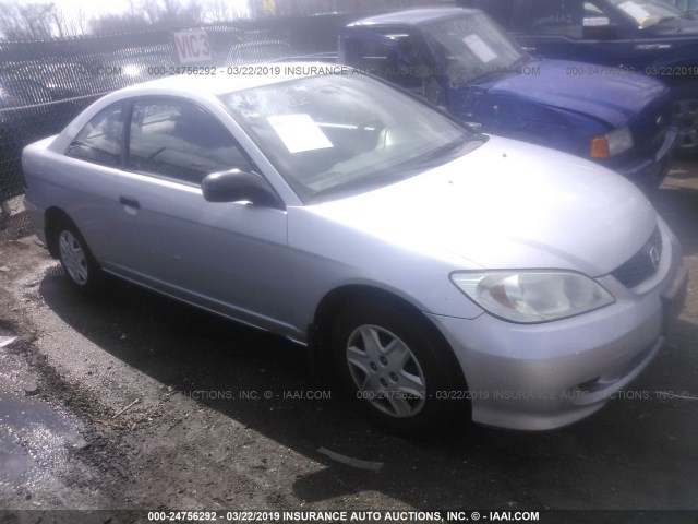 1HGEM21335L036898 - 2005 HONDA CIVIC DX VP SILVER photo 1