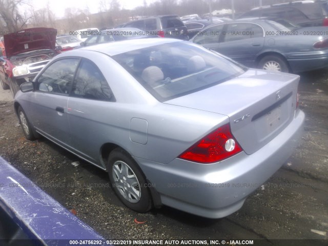 1HGEM21335L036898 - 2005 HONDA CIVIC DX VP SILVER photo 3