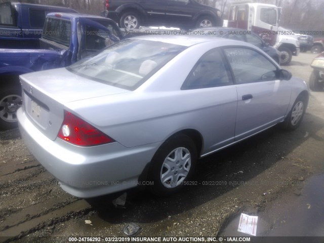 1HGEM21335L036898 - 2005 HONDA CIVIC DX VP SILVER photo 4