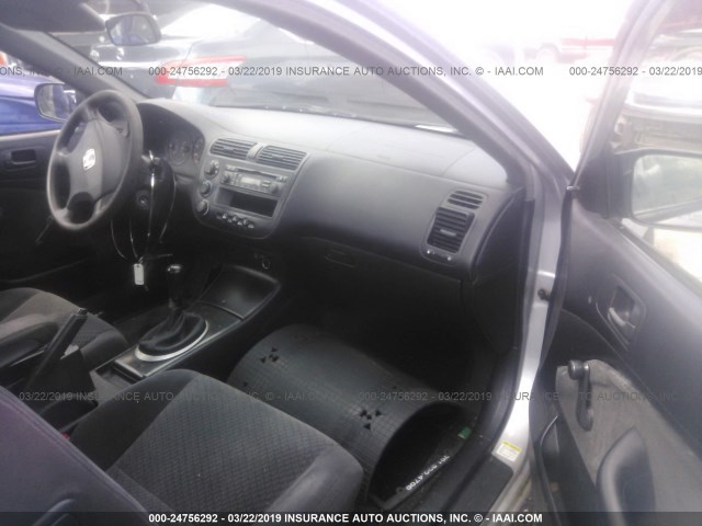 1HGEM21335L036898 - 2005 HONDA CIVIC DX VP SILVER photo 5