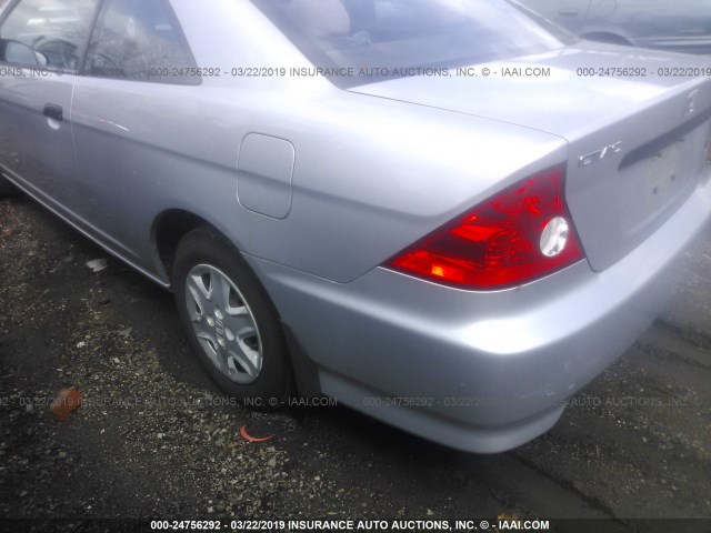 1HGEM21335L036898 - 2005 HONDA CIVIC DX VP SILVER photo 6