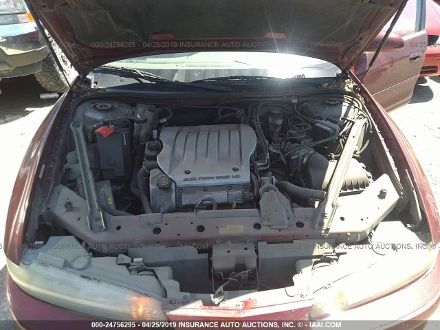 1G3WS52H21F214412 - 2001 OLDSMOBILE INTRIGUE GL RED photo 10