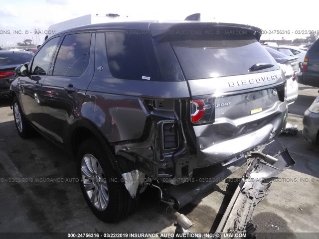 SALCP2FX2KH795820 - 2019 LAND ROVER DISCOVERY SPORT SE GRAY photo 3