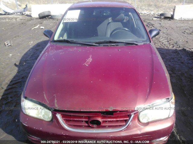 1NXBR12E21Z480206 - 2001 TOYOTA COROLLA CE/LE/S RED photo 6