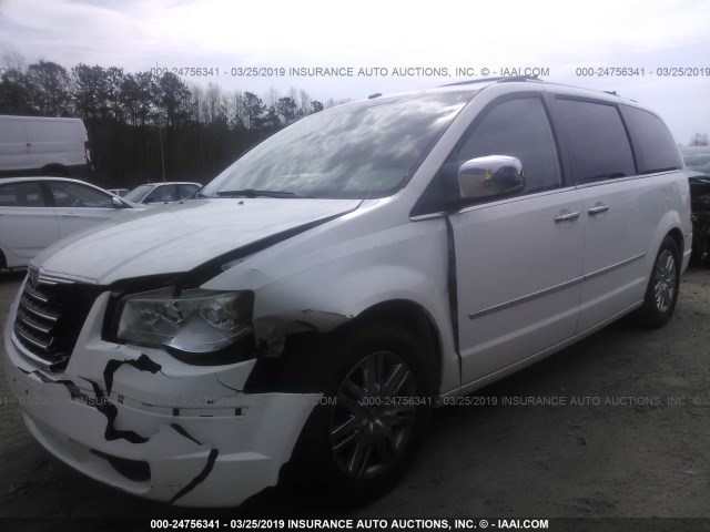 2A8HR64X58R714414 - 2008 CHRYSLER TOWN & COUNTRY LIMITED WHITE photo 2