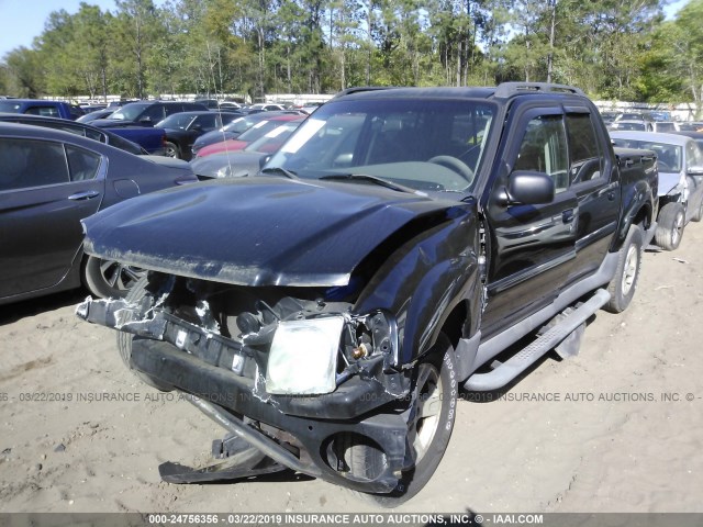 1FMZU67K55UB40742 - 2005 FORD EXPLORER SPORT TR  BLACK photo 2