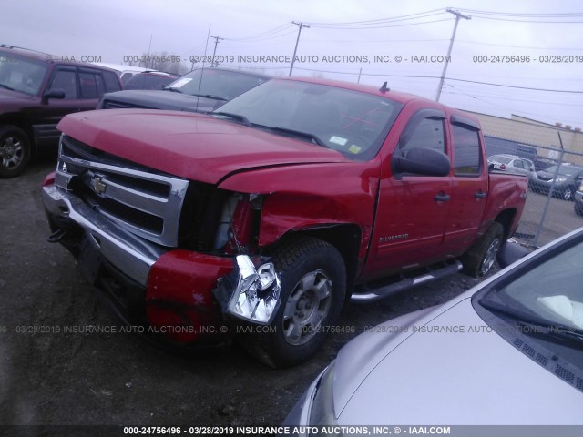 3GCRKSE37AG214884 - 2010 CHEVROLET SILVERADO K1500 LT RED photo 2