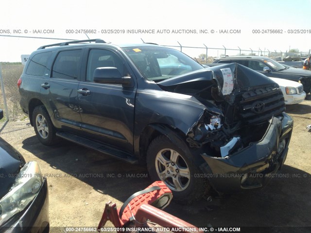 5TDBY64A28S017205 - 2008 TOYOTA SEQUOIA SR5 BLUE photo 1