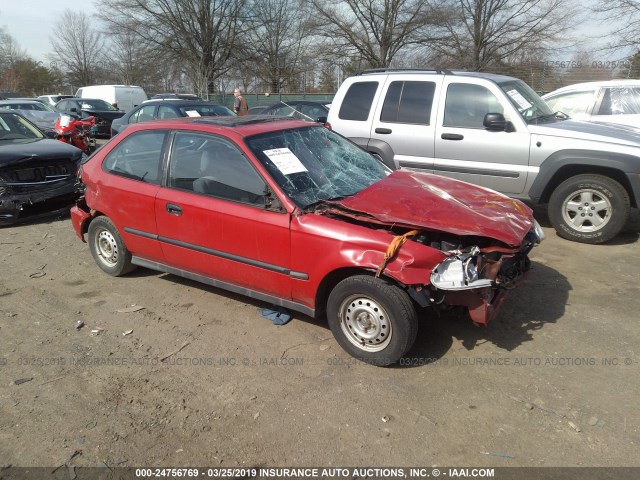 2HGEJ6422TH116254 - 1996 HONDA CIVIC CX RED photo 1