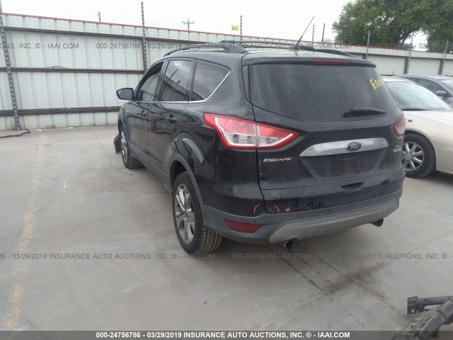 1FMCU0HX8DUA58824 - 2013 FORD ESCAPE SEL BLACK photo 3