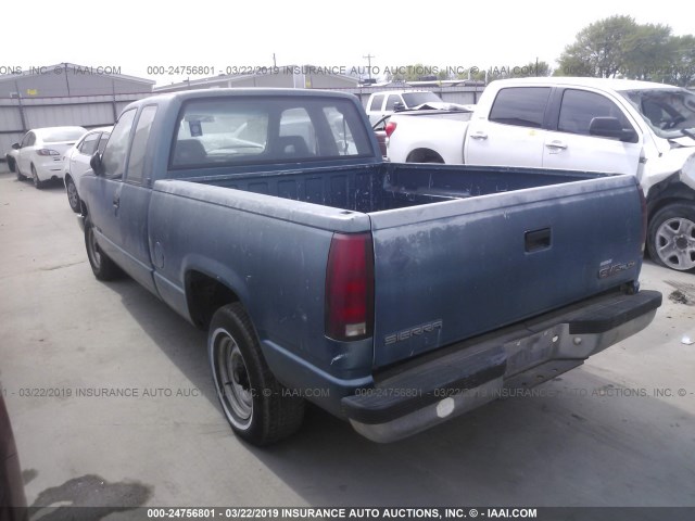 2GTEC19Z3N1553337 - 1992 GMC SIERRA C1500 BLUE photo 3