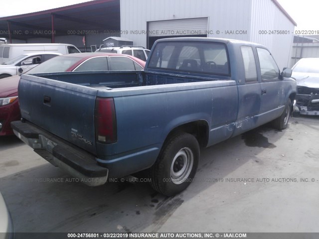 2GTEC19Z3N1553337 - 1992 GMC SIERRA C1500 BLUE photo 4