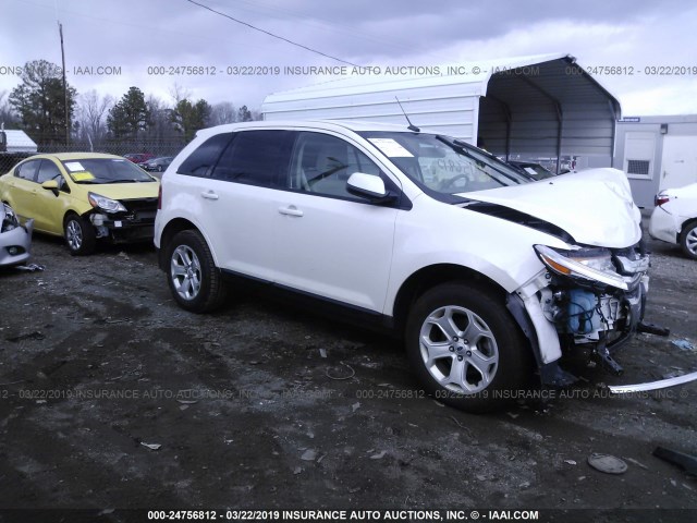 2FMDK3JC7EBB35791 - 2014 FORD EDGE SEL WHITE photo 1