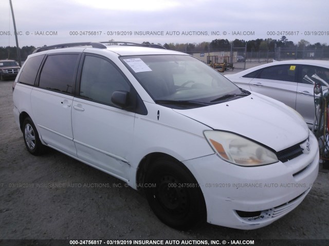 5TDZA23C75S313251 - 2005 TOYOTA SIENNA CE/LE WHITE photo 1