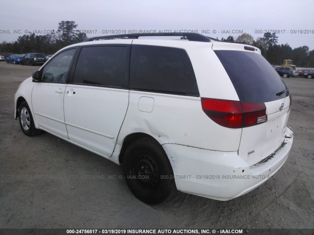 5TDZA23C75S313251 - 2005 TOYOTA SIENNA CE/LE WHITE photo 3