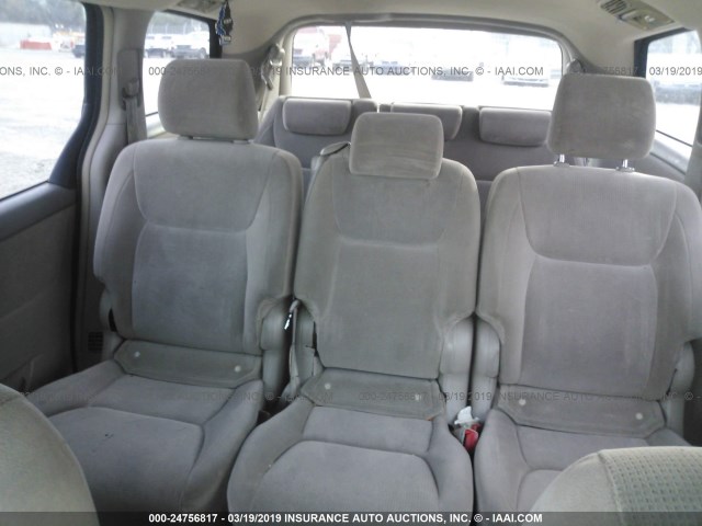 5TDZA23C75S313251 - 2005 TOYOTA SIENNA CE/LE WHITE photo 8