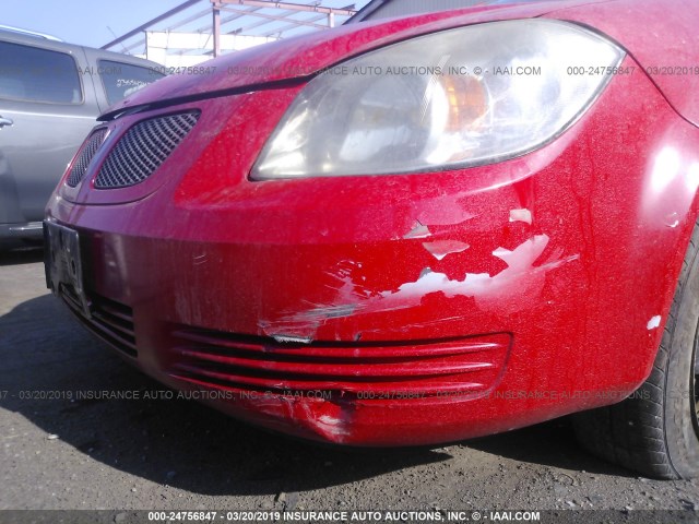 1G2AL18F687339086 - 2008 PONTIAC G5 RED photo 6