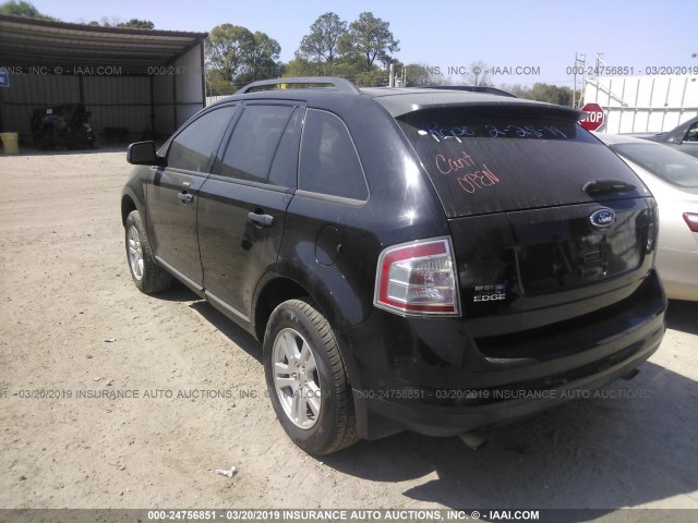 2FMDK36CX7BB36770 - 2007 FORD EDGE SE BLACK photo 3