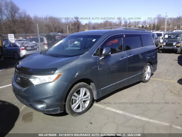 JN8AE2KP1B9004248 - 2011 NISSAN QUEST S/SV/SL/LE BLUE photo 2