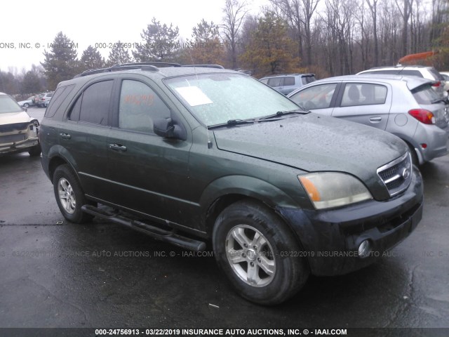 KNDJC733X65609912 - 2006 KIA SORENTO EX/LX GREEN photo 1