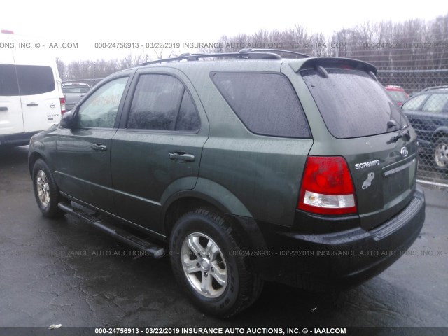 KNDJC733X65609912 - 2006 KIA SORENTO EX/LX GREEN photo 3