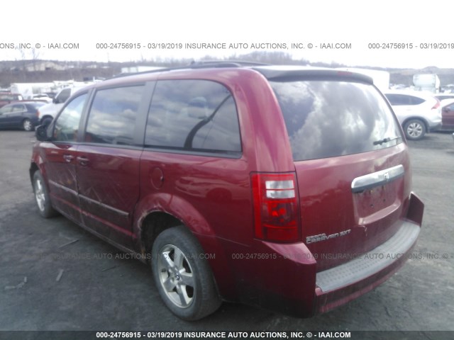 2D8HN54P08R834281 - 2008 DODGE GRAND CARAVAN SXT BURGUNDY photo 3